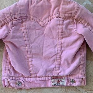 Girls True Religion jacket pink size 6/7